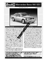 Предварительный просмотр 1 страницы REVELL Mercedes Benz 560 SEC Assembly Manual