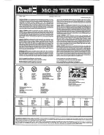 REVELL MiG-29 "The Swifts" Assembly Instructions предпросмотр