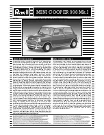 Предварительный просмотр 1 страницы REVELL MINI COOPER 998 Mk.I Assembly Instructions Manual