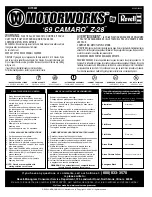 Preview for 1 page of REVELL Motorworks '69 Camaro Z-28 Assembly Manual