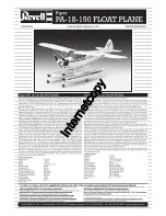 Preview for 1 page of REVELL Piper PA-18-150 Float Plane Assembly Manual