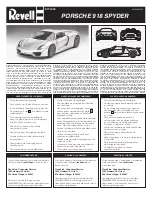 REVELL Porsche 918 Spyder Assembly Instructions Manual preview