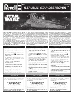 Preview for 1 page of REVELL Star Wars Republic Star Destroyer Manual