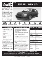 Preview for 1 page of REVELL Subaru WRX STI 4205 Assembly Manual