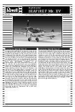 REVELL Supermarine SEAFIRE F Mk. XV Instruction Assembly Manual preview