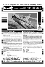 Предварительный просмотр 1 страницы REVELL Supermarine SPITFIRE Mk.I Assembly Manual