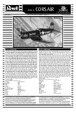 REVELL THE FLYING BULLS F4U-4 CORSAIR Assembly Manual предпросмотр