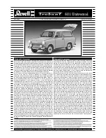 REVELL Trabant 601 Universal User Manual preview