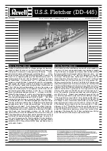 REVELL U.S.S. Fletcher (DD-445) Assembly Manual preview