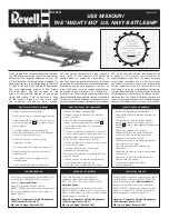 REVELL USS Missouri The "Mighty Mo" U.S. Navy Battleship Assembly Manual предпросмотр