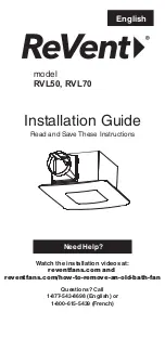 Preview for 1 page of REVENT RVL50 Installation Manual