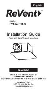 REVENT RVS50 Installation Manual preview