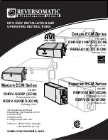 Preview for 1 page of Reversomatic Deluxe ECM Series Installation And Operating Instructions Manual