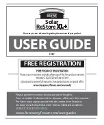 Preview for 1 page of ReVIVE Solar ReStore XL+ User Manual