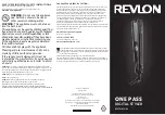 Preview for 2 page of REVLON ONE PASS Quick Manual