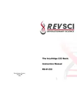 Revolutionary Science incufridge233 basic RS-IF-233 Instruction Manual preview