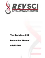 Предварительный просмотр 1 страницы Revolutionary Science saniclave 200 RS-SC-200 Instruction Manual