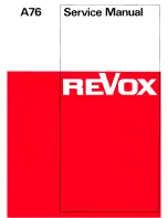 Revox A76 Service Manual preview