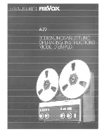 Revox A77 Operating Instructions Manual preview