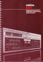 Revox B215 Operating Instructions Manual preview