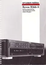 Revox B260 Operating Instructions Manual preview