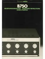 Предварительный просмотр 1 страницы Revox B750 Operating Instructions Manual