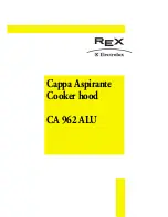 Rex Electrolux CA 962 ALU Instruction Booklet preview