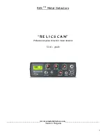 REX RELICSCAN User Manual preview