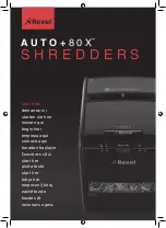 Preview for 1 page of Rexel Auto+ 80X Start Here Manual