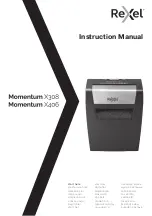 Rexel Momentum X308 Instruction Manual preview