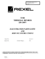 Rexel T300 Service And Parts Manual предпросмотр