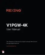 Rexing V1PGW-4K User Manual предпросмотр