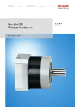 REXROTH GTE Series Project Planning Manual preview