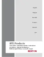 Rexton BTE User Manual preview