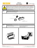 Preview for 1 page of Rezek BLISS 13 Installation Instructions