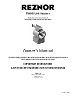 Preview for 1 page of Reznor EWHB Owner'S Manual