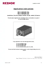 Reznor RHC 4000 DJL Series Application Instructions предпросмотр