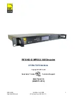 RF Central RFX-HD-D Operator'S Manual preview