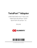 Preview for 1 page of RF Elements TwistPort TPA-PAF User Manual