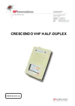 RF Innovations CRESCENDO VHF HALF-DUPLEX User Manual предпросмотр