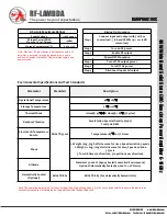 Предварительный просмотр 2 страницы RF-Lambda RAMP06G18GC Manual