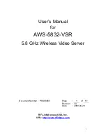 Preview for 1 page of RF-Link AWS-5832-VSR User Manual