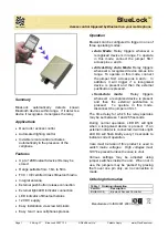 RF SOLUTIONS FlexiPanel BlueLock Manual preview