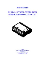 RF Technologies ART400 Installation, Operation, & Programming Manual preview