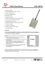 RF 232C-868FR1 Quick Setup Manual preview