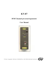 RF KV-87 User Manual preview