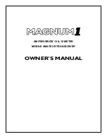 Preview for 1 page of RF magnum 1 Owner'S Manual