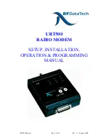 Preview for 1 page of RFDATATECH URT-500 Setup, Installation, Operation & Programming Manual