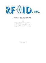 RFID 710-0005-00 Installation And Operating Manual preview