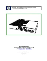 RFL Electronics 3200 MK-10 Quick Start And Installation Manual preview